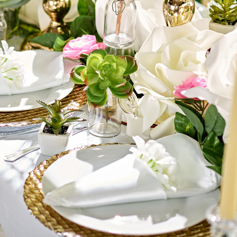 Glam Plants & Flowers Wall Decor on Foam, Ivory, 21" H x 21" W x 1.19" D