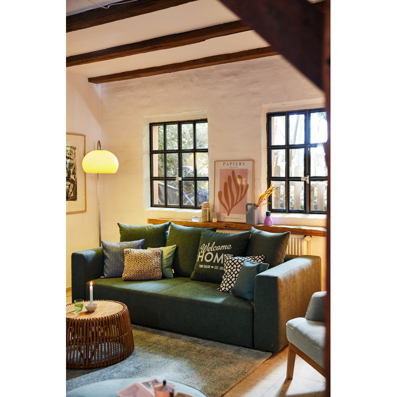 Rectangular Lumbar Cushion, Dark Green