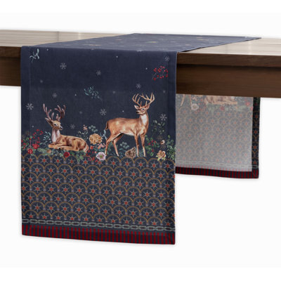 Maison D'' Hermine Christmas Joy 100% Cotton  Table Runner - Single Layer 14.5 Inch By 108 Inch