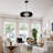 6 - Light Wood Caged Crystal Dimmable Chandelier