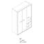 Mipiace 3 Door Manufactured Wood Wardrobe