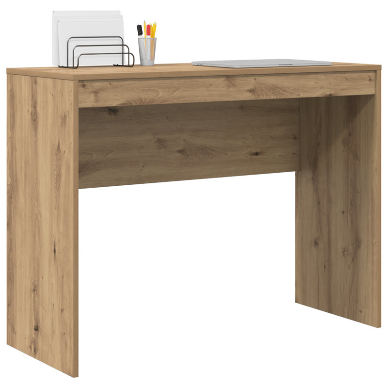 Writing Desk Particle Board 76 Cm, Artisan Oak, 76cm H x 100cm W x 40cm D