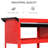 Rolling Tool Cart with Wheels Storage Trays for Garage Warehouse Red