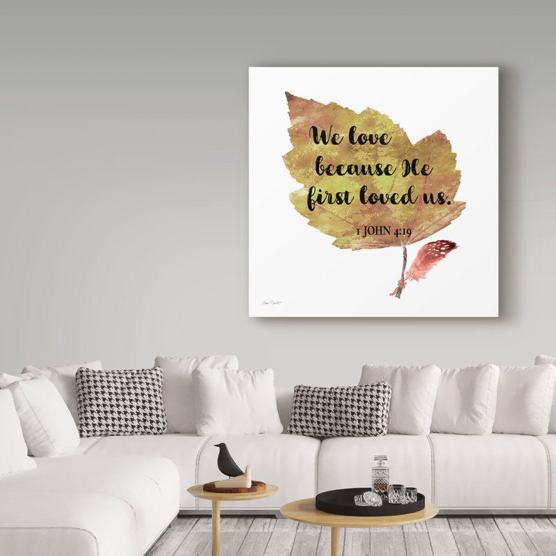 Deagen «Scripture Leaf 3», art textuel sur toile tendue, H 18 po x l 18 po x P 2 po
