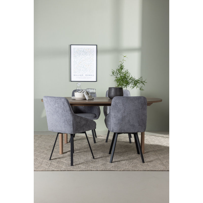 Buchanan 4 - Person Dining Set, Grey, Grey