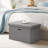 24 Inch Gray Storage Ottoman Bench with Lid – Folding Coffee Table Ottoman, Upholstered Footrest with Hidden Storage for Living Room, Bedroom, Entryway, Dorm, Small Apartment-282966032