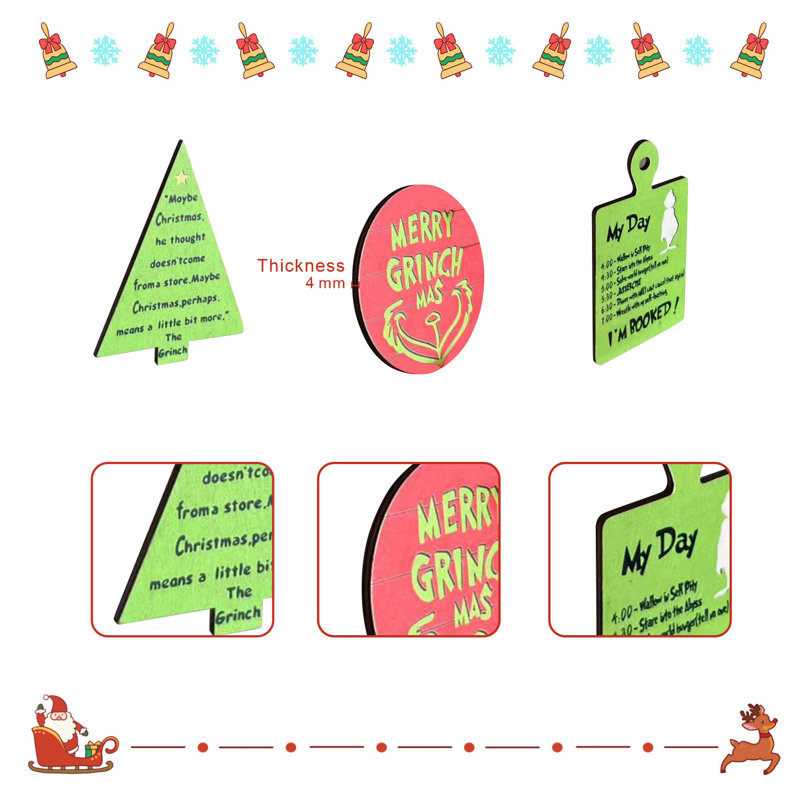 9 pièces décorations de Noël