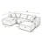 108" Left Hand Facing Corner Sectional With Chaise And Ottoman Corduroy Upholstered Boneless Compression L-Shaped Sofa-47334306
