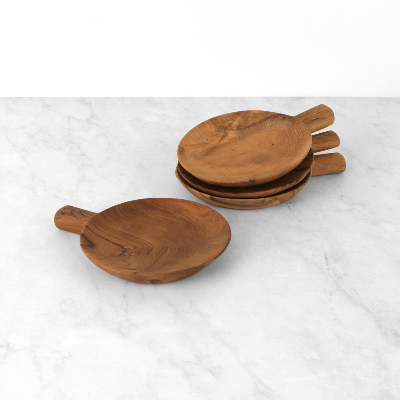 Loon Peak® Bucher Teak Tray, 1" H x 7" W x 5" D
