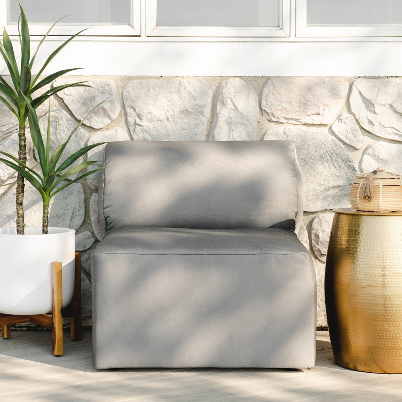 Big Joe Patio Armless Chair, Dark Gray 