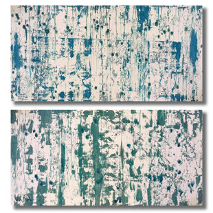 «Blue On Green Set» par John Beard - reproduction d'art sur toile