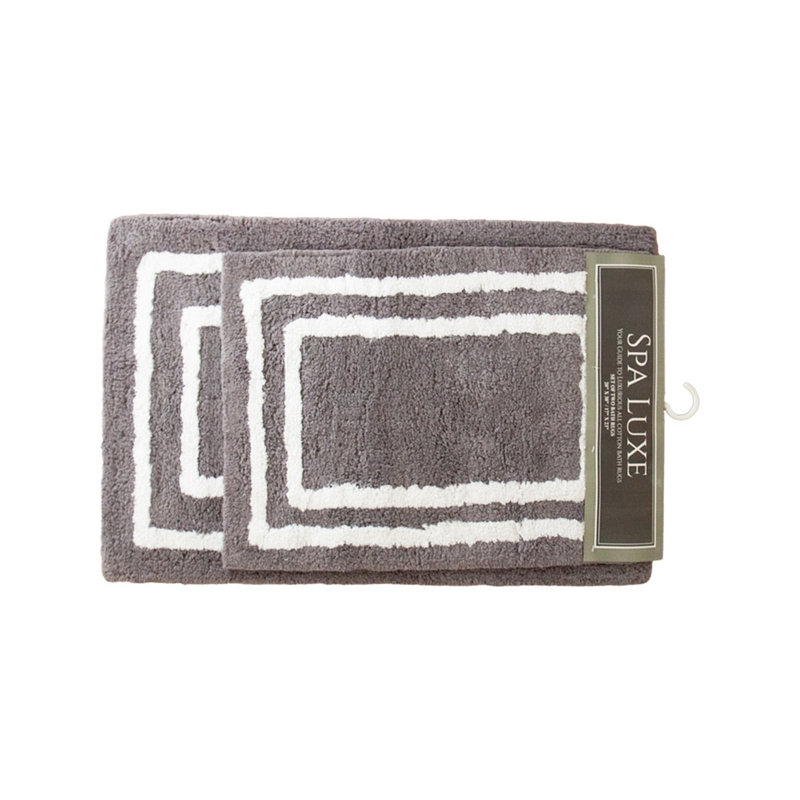 Ensemble de tapis pour salle de bain Spa Lux, Gris