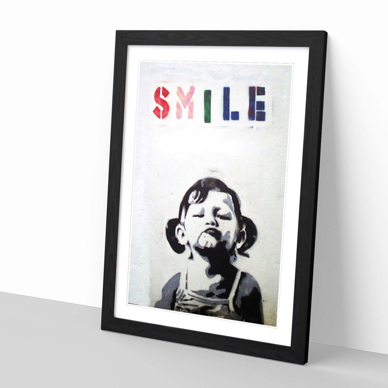 Banksy - Single Picture Frame Painting, Black