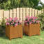 Planter with Legs Rusty Corten Steel-701698530