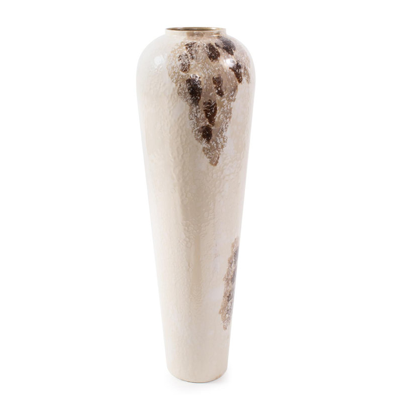 Petrini Tuscan Large Torpedo Iron Vase, 37.5" H x 12" W x 12" D