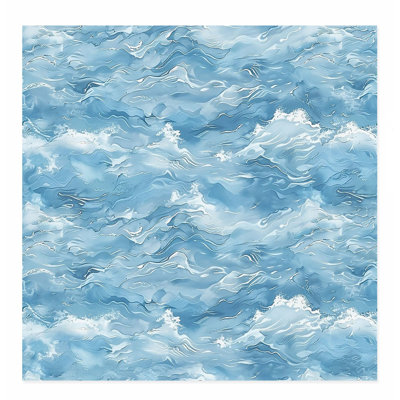 «Beach and Coastal Ocean Waves III», reproduction d'art sans cadre