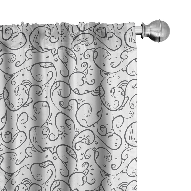 Rideaux 4 panneaux East Urban Home, L 56 po x L 63 po