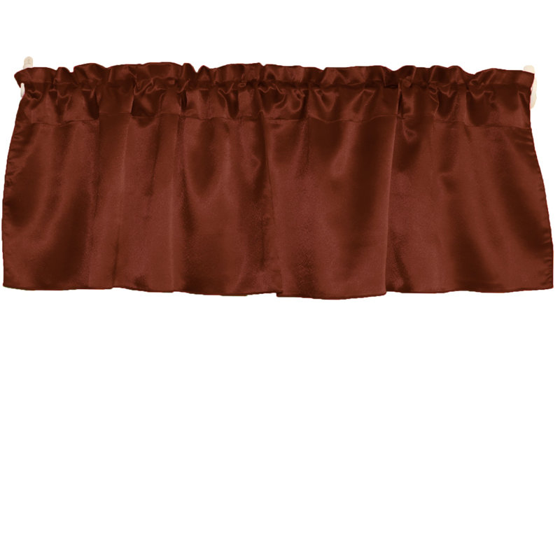 Danijah Tailored Window Valance, 58" W x 28" L, Rust