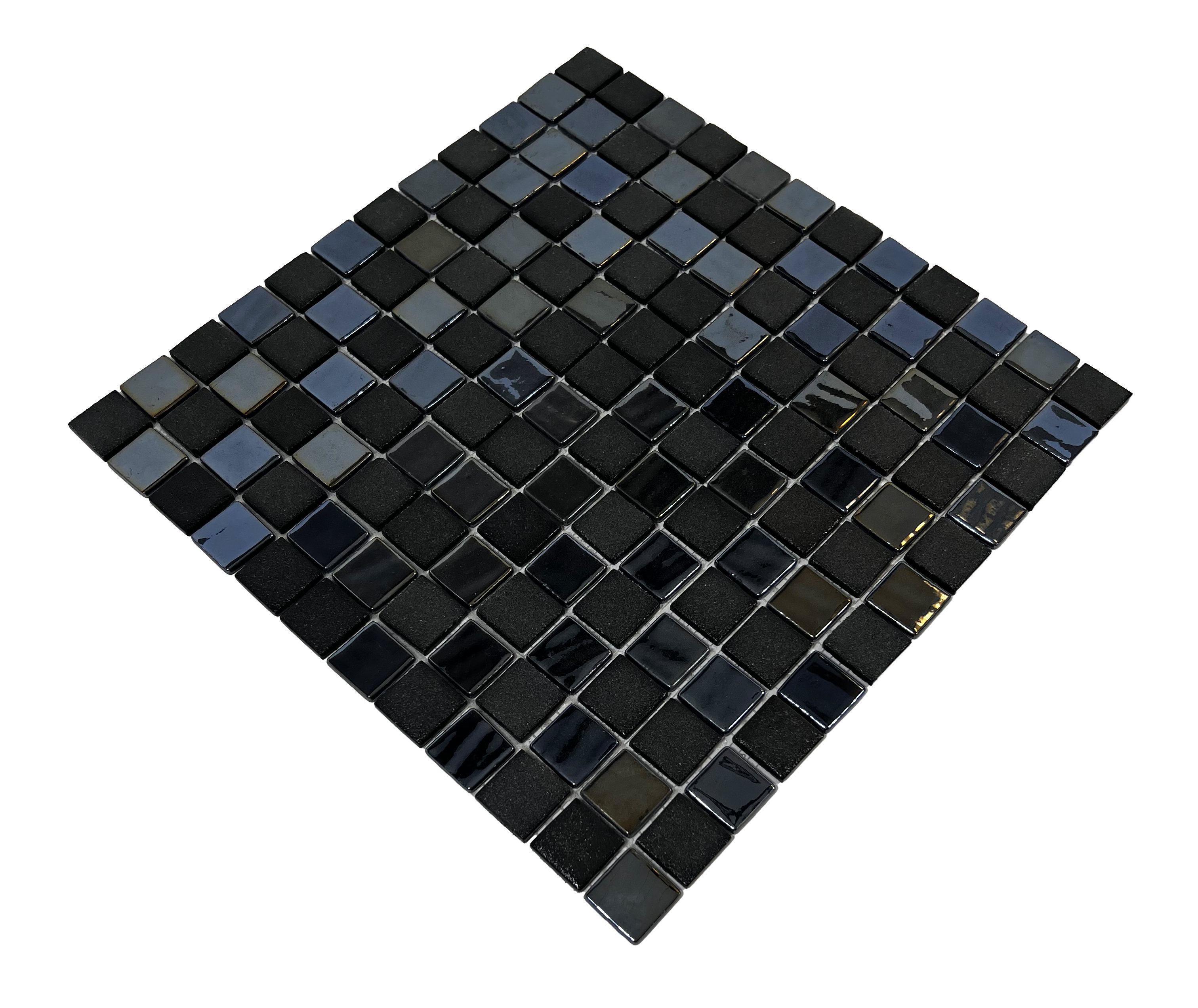 Mosaïque transparente en or - Combinaison de mosaïque en verre - Cristal et résine - Ornement MOS88-0790