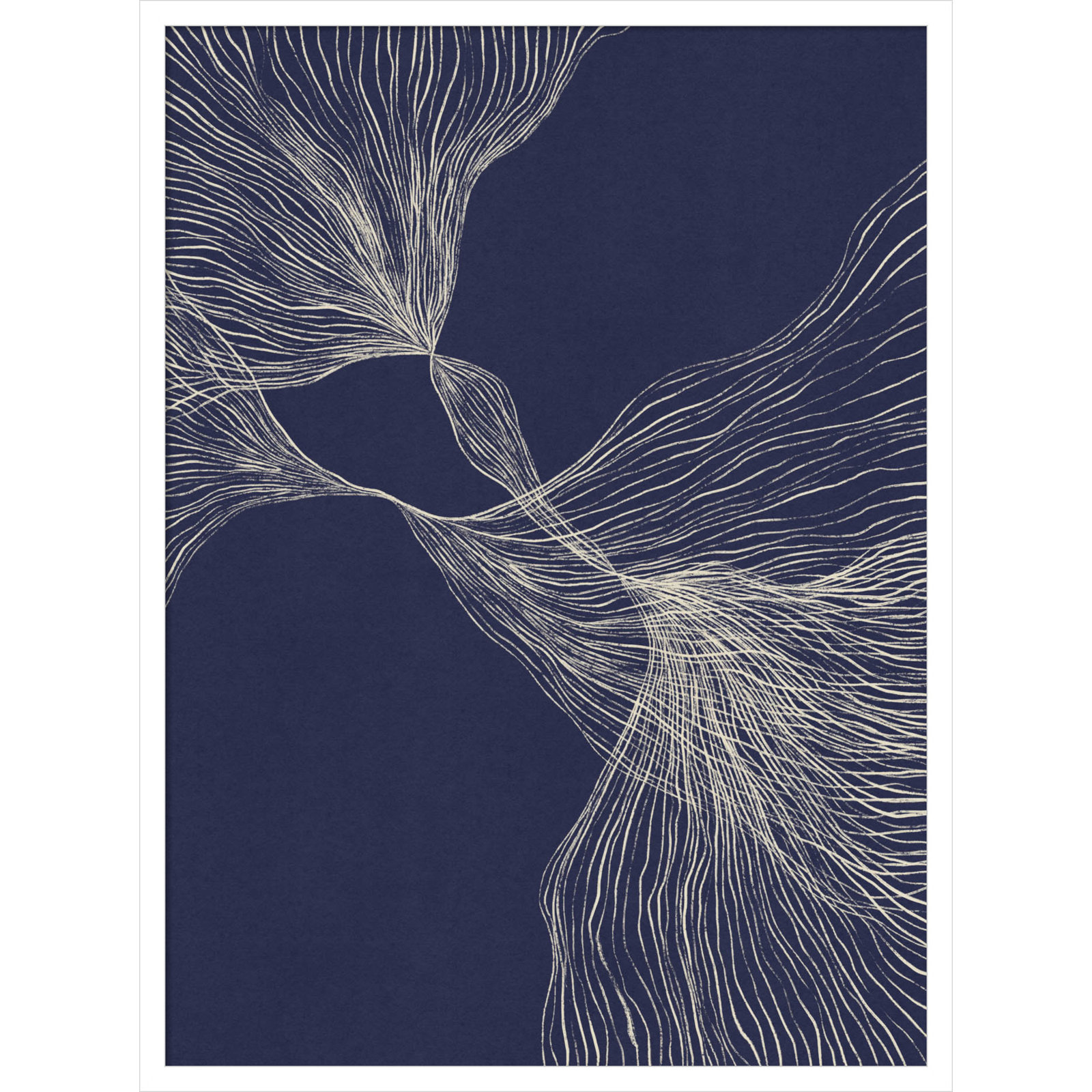 Interaction 1 by Alisa Galitsyna, 33" H x 25" W x 1" D, White