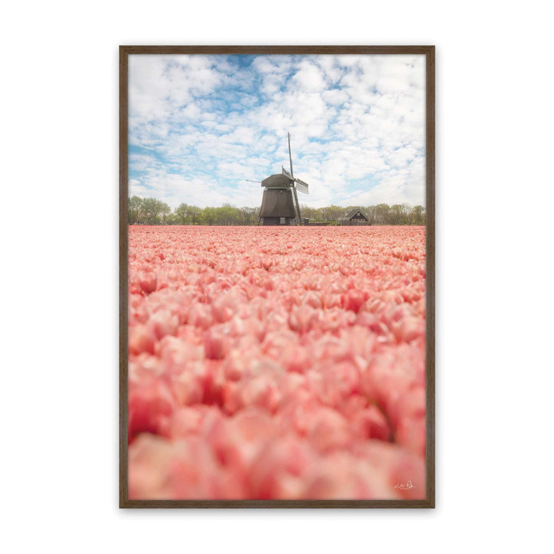 «Windmill Whispers» par Martin Podt, reproduction d'art, Brun, L 20 x H 30, Impression encadrée