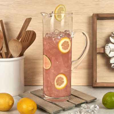 Pichet en verre transparent sans plomb soufflé