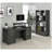 Dylan Weathered Grey 4-Shelf Storage Bookshelf-1222892497