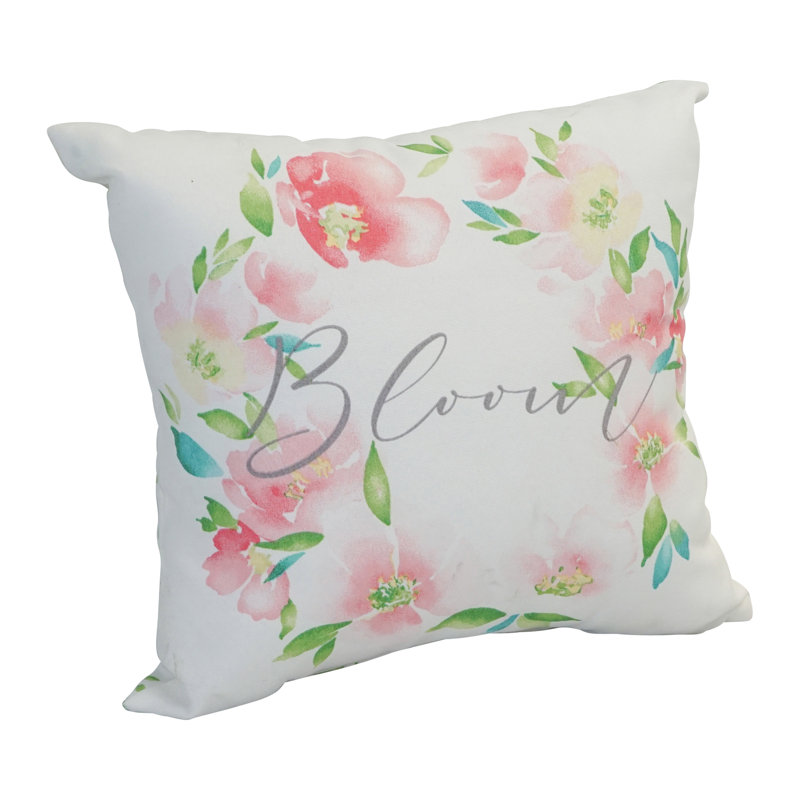 Floral Outdoor Reversible Throw Pillow