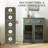 Elegant Small Buffet Cabinet With Led Lights - Space-saving Small Sideboard With Adjustable Shelf, Glass Doors & Drawer - Modern Kitchen Storage For Coffee, Cups & Essentials-149831690