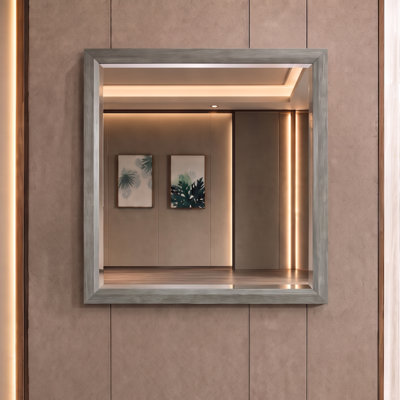 Adryan Wood Square Wall Mirror