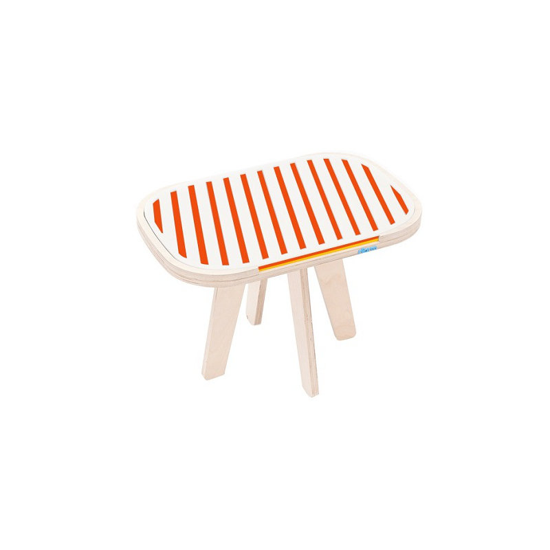 Socorro End Table, Orange / Yellow / White