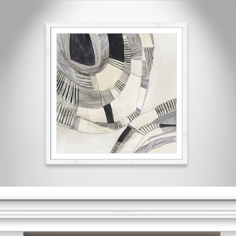 Shadowed Symmetry Print by Casa Fine Arts, White, 42.5" H x 42.5" W