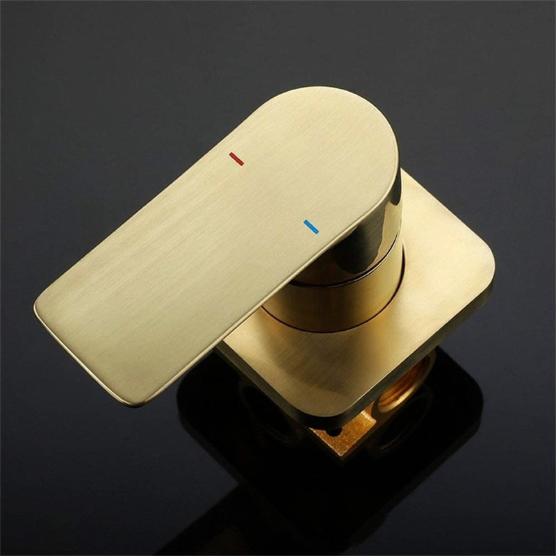 Robinet de salle de bain à finition dorée - Laiton plaqué, Or brossé