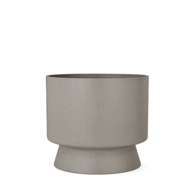 Pot à fleurs en plastique recyclé, H 10,4 po x l 11,8 po x P 11,8 po, Sable
