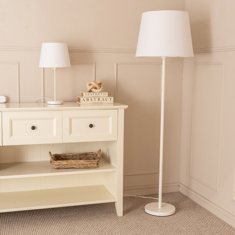Romeir Metal Table Lamp, White
