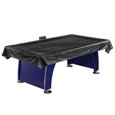 Housse de table de hockey sur coussin d'air universelle Hathaway pour salle de jeux familiale, noire - avec ajustement universel pour les tables de 6 à 7,5 pi, coins lestés, polyester résistant aux intempéries, bords renforcés