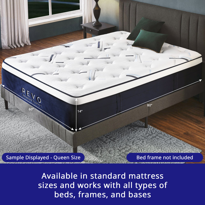 Revo Sleep  14-Inch Hybrid Mattress, Twin XL, 14"