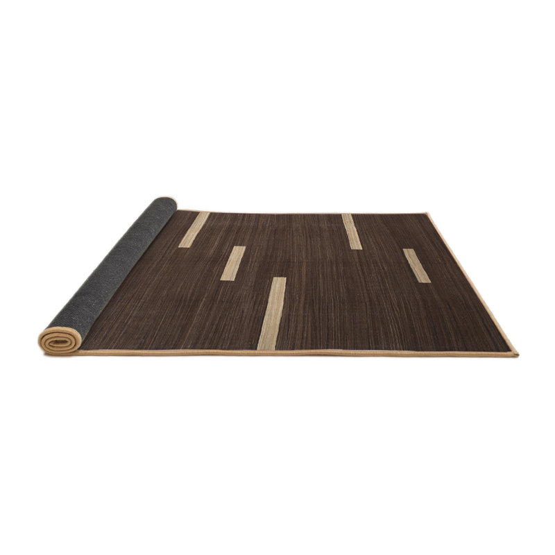 Tapis contemporain brun, Rond 4 pi