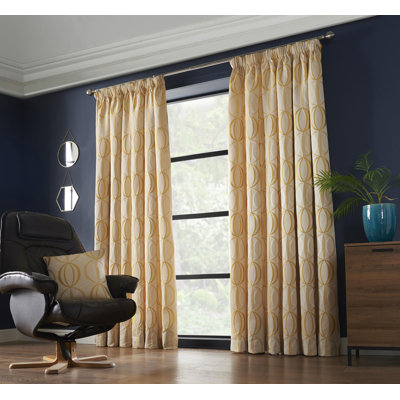 Maldonado Owen Pencil Pleat Room Darkening Curtains