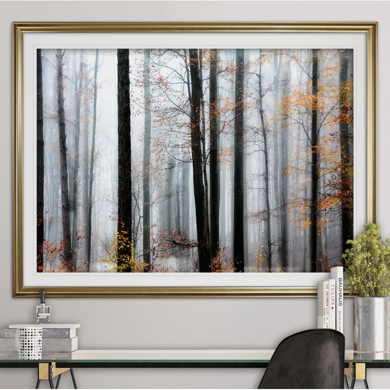 « enraptured d’heure d’été », reproduction de peinture acrylique encadrée, H 20 po x l 24 po x P 1,5 po, Or