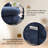 72.6" Blue Chenille Oversized Chaise Lounge Sofa Bed, No Assembly, Deep Seat & Side Pocket-670635658