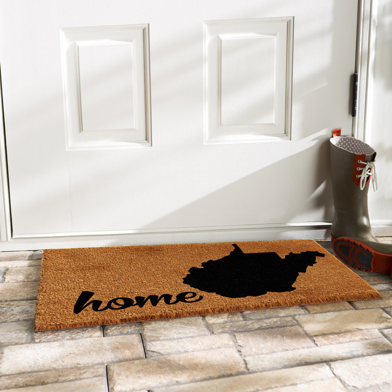 Tapis de porte antidérapant West Virginia, Rectangle 1,5 pi x 2,5 pi