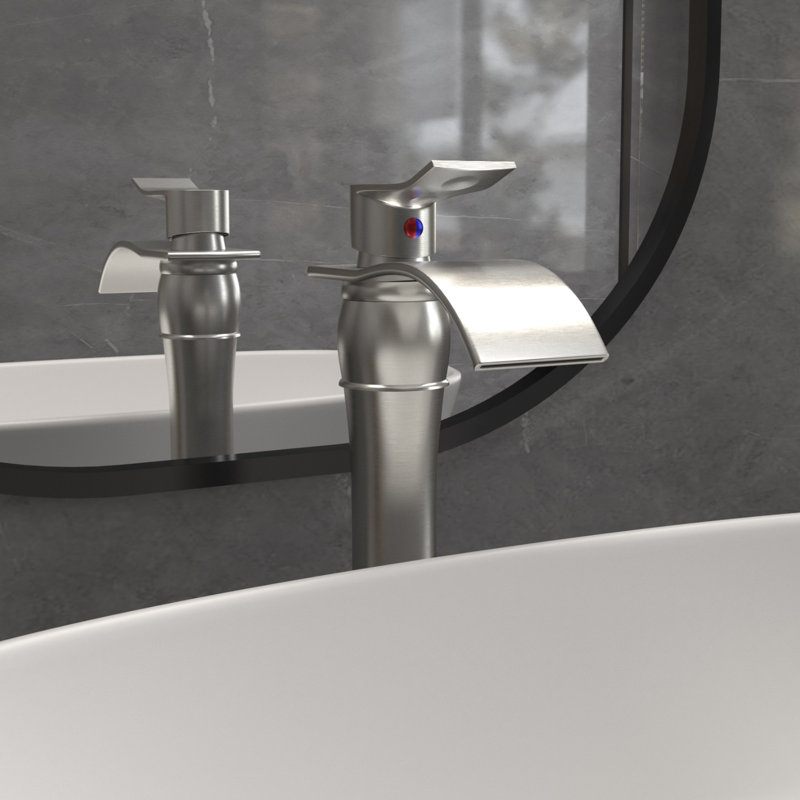 Waterfall Single Hole Single-Handle Vessel Bathroom Faucet