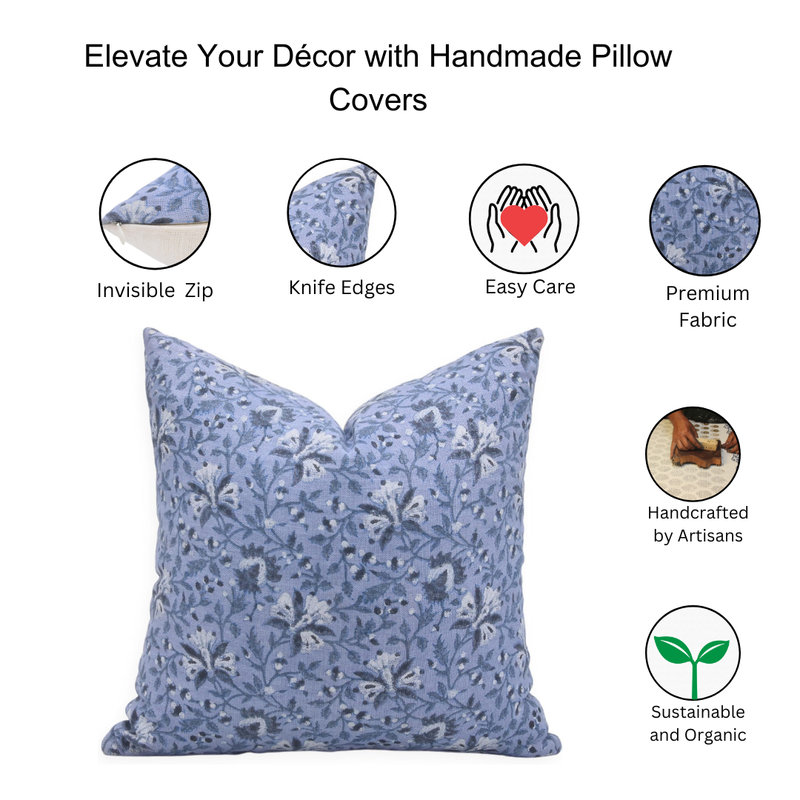 Linen Square Pillow Cover, 18" x 18"