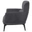 Chaise d'appoint grise avec pieds en métal-1550773546