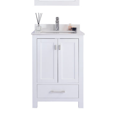 Mariário 24 " W Freestanding Standard Free Standing Single Double Single Vanity Bathroom Vanity With Top
