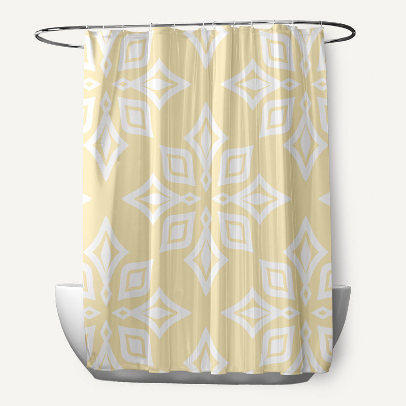 Rideau de douche simple Eastbourne, Jaune