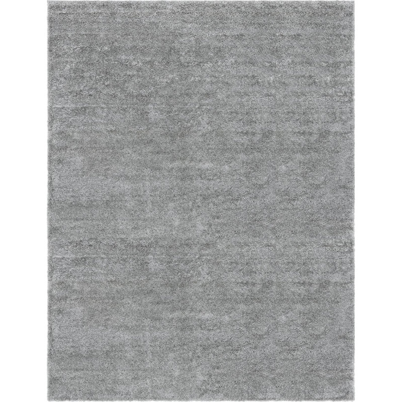 Area Rug, Rectangle 9'10" x 13'1", Light Gray