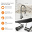 30 Inch Upgrade Black Undermount Workstation Stainless Steel Sink With Pull Out Faucet