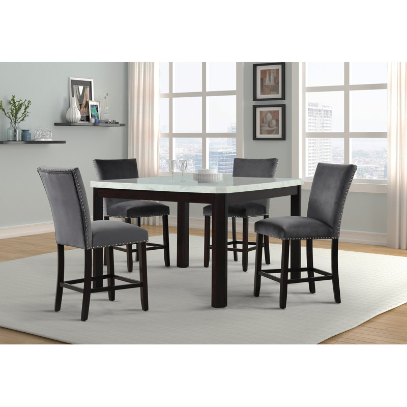 Tabouret gris 5 pièces Sapphire